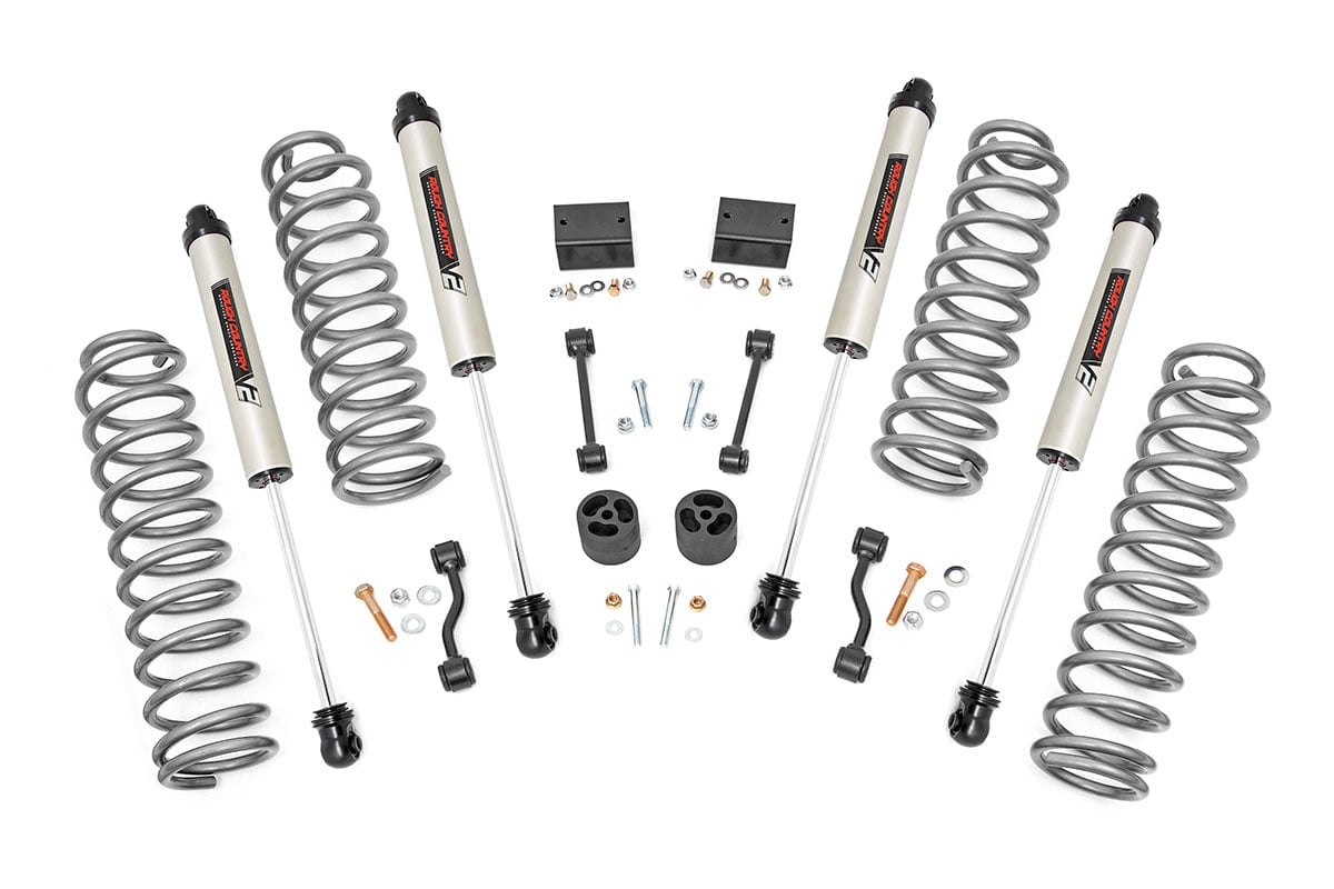 Jeep Wrangler Unlimited Suspension Lift Kit - Rough Country - 2.5 Inch, Coils, V2 - '24-'25